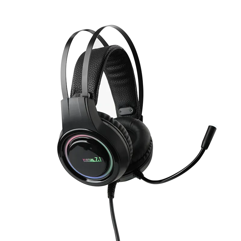 Wired headphones with mic Stereo Extra Bass gaming headset Over Head headphone