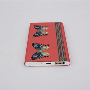 water transfer printing credit card ultrathin 3000mah power bank