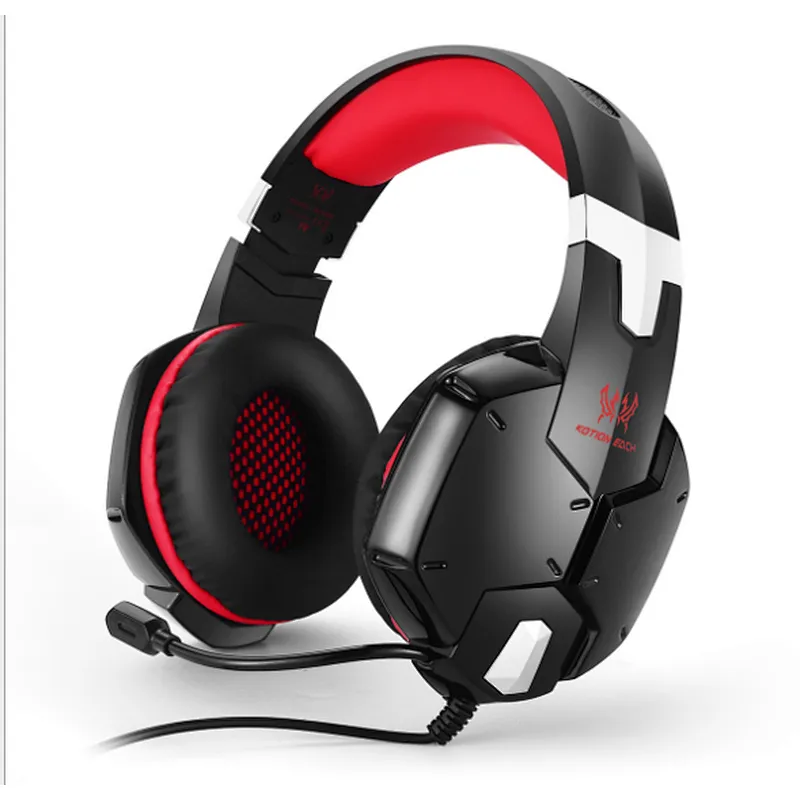 Custom led light stereo pc gaming headphone player wired game headset