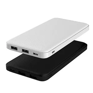 promotion gift mini portable thin pu leather 10000 mah powerbank