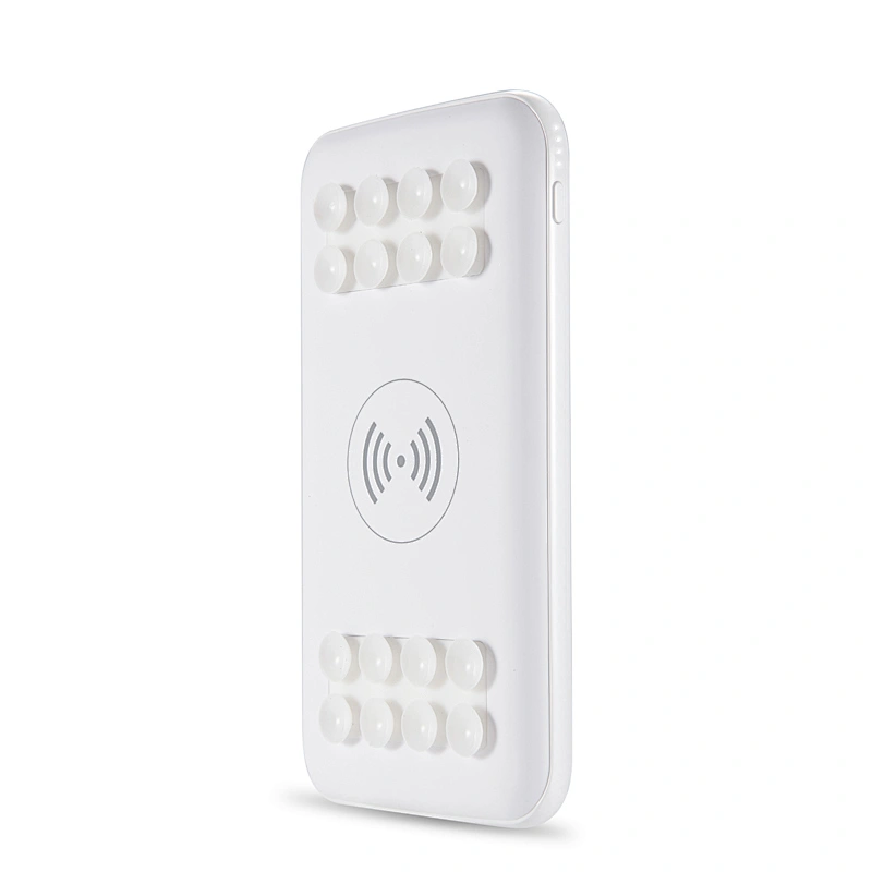 OEM wireless charging Type-C power bank wireless dual usb powerbanks portable powerbank wireless charger with suction cup