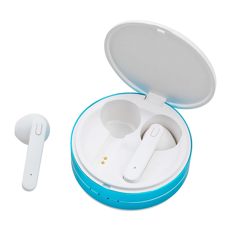 in ear earphones mini round shape portable stereo tws headpsets 5.0