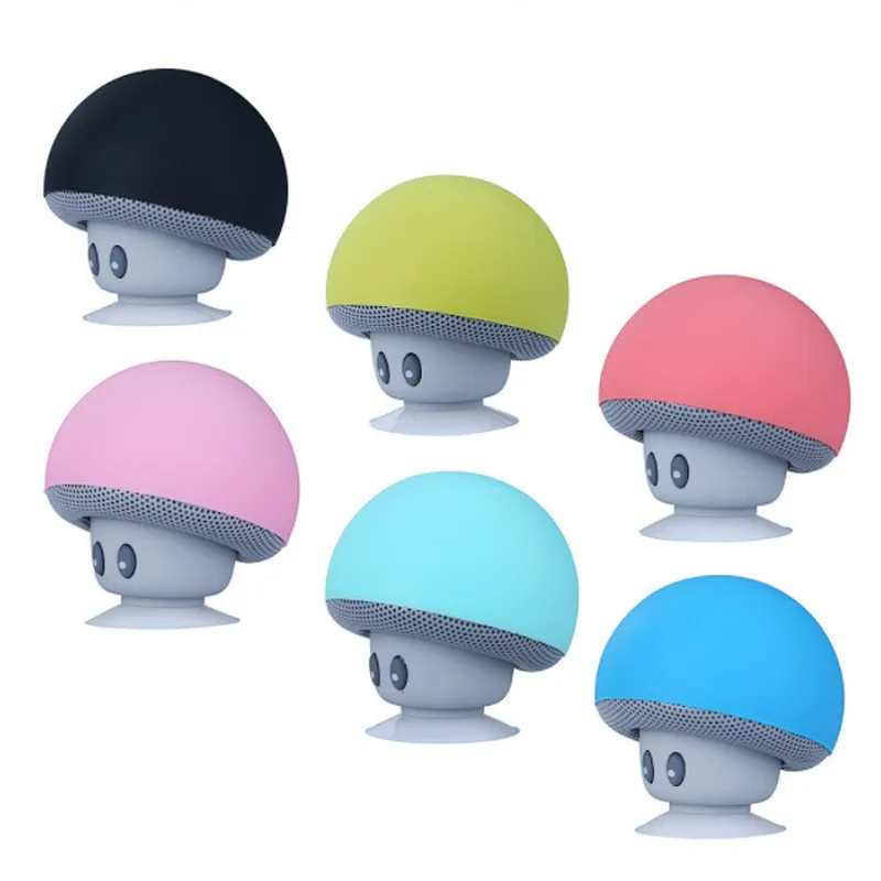KINGSTAR Manufacturer Mini Cute BT Speaker Silicone Waterproof True Wireless Mushroom Speaker with Suction Cup