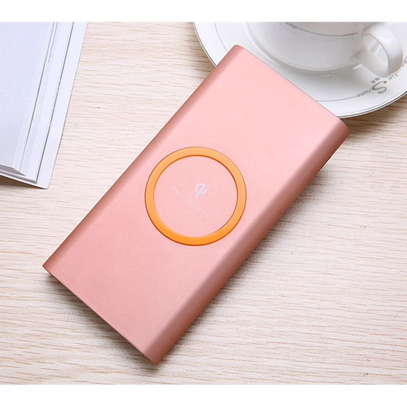 Portable 10000mah Power Bank Fast Charging QI Wireless Charger
