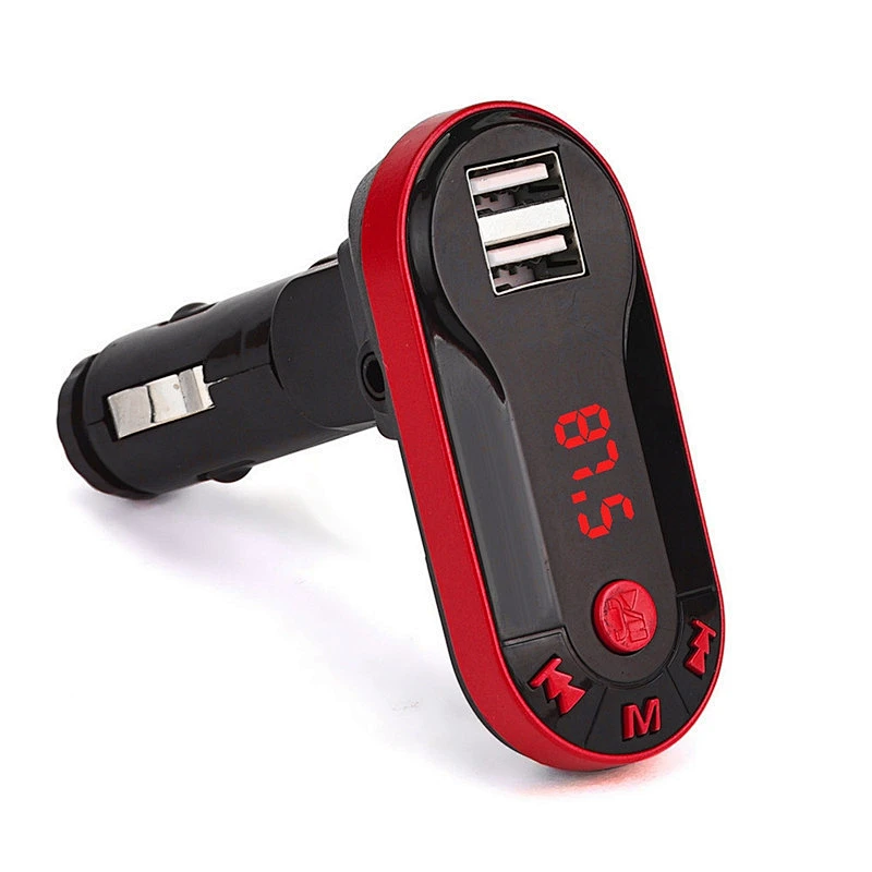 BT Handsfree MP3 Player car Kit dual usb Car FM Transmitter With USB Port