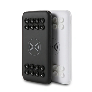 Suction Cup Dual USB Outputs Wireless Charger Power Bank