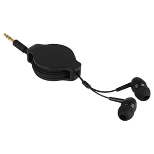 3.5mm jack wired Mp3 dual retractable earphone
