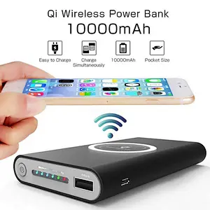 10000mAh OEM Portable Quick Charge QI Wireless Charger Power Banks