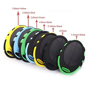 outdoor mini portable 5000mah solar power bank charger