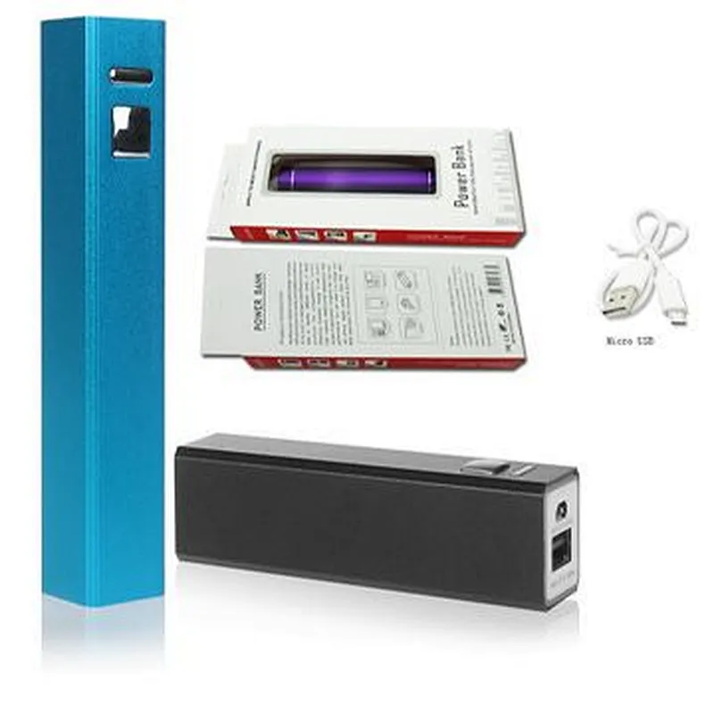 custom laser engraved logo aluminium  cheap power bank 2600mah