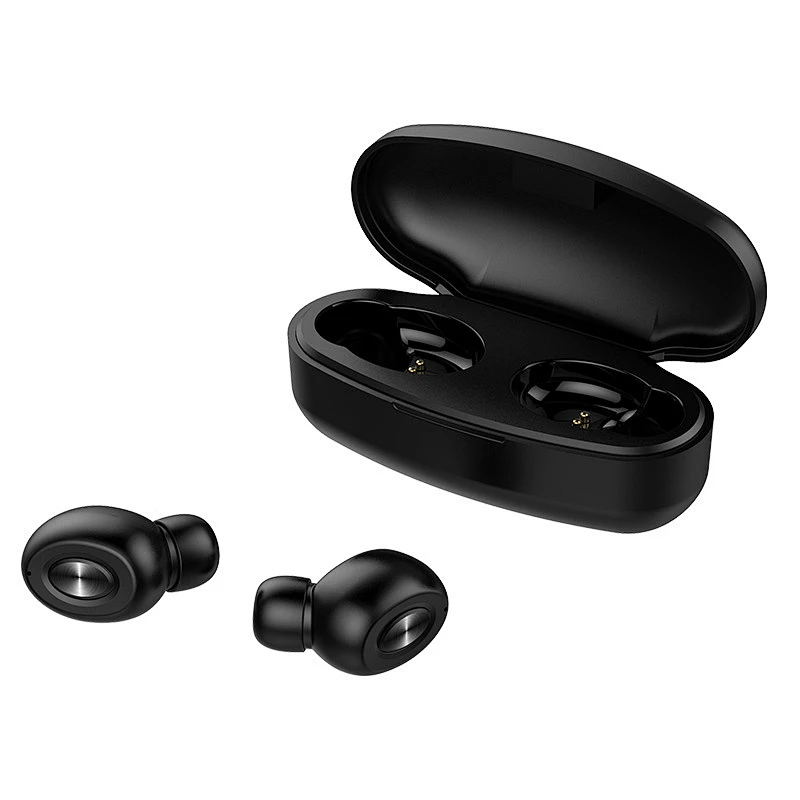 Dust Proof True Wireless Stereo Bass Earphone with Black Charging Box Mini TWS BT 5.0 Sports Earbuds