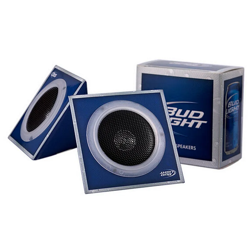 Promotional Printing Color Triangle Cardboard Folding Paper Speaker