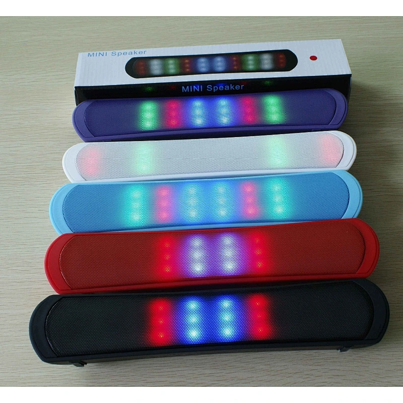 Colorful LED Light Outdoor Subwoofer Wireless Rectangle Speaker
