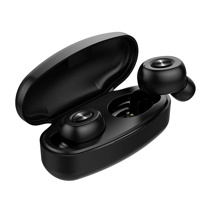 Dust Proof True Wireless Stereo Bass Earphone with Black Charging Box Mini TWS BT 5.0 Sports Earbuds