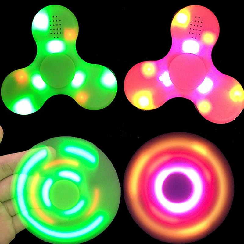 Super Anti Pressure Toys LED Bearing Spinner Finger Wireless Speaker