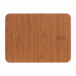 ultra thin mini portable qi fast charger pu leather wireless charging mouse pad