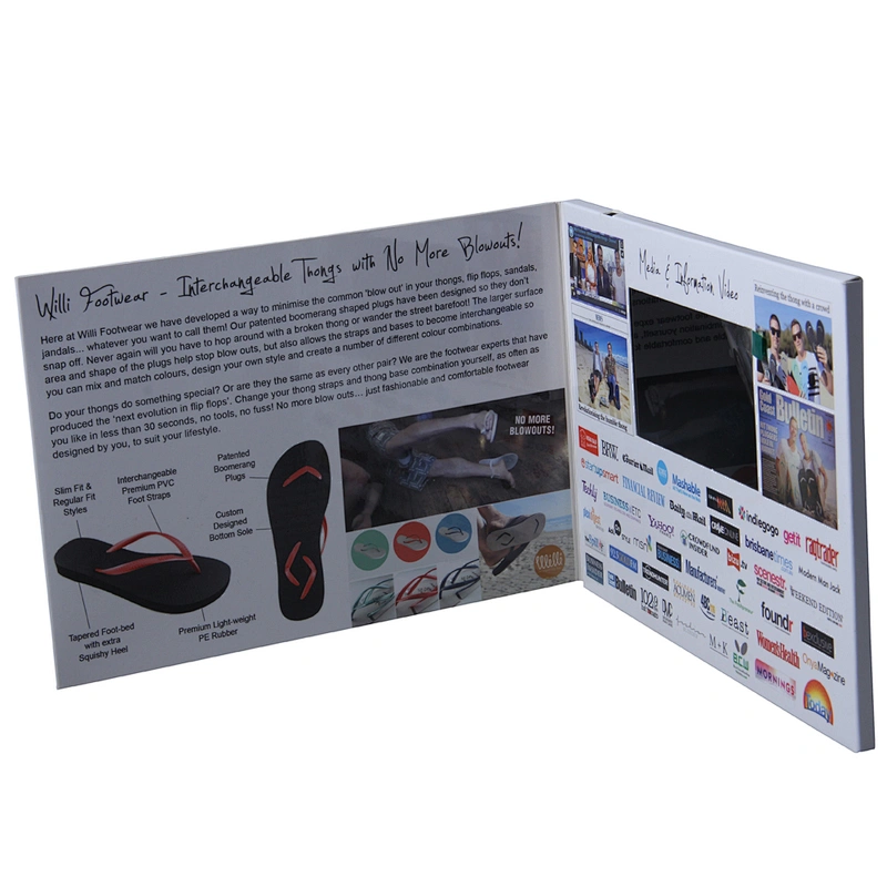 1/2/4/8 GB Custom LCD Business Party Video Brochure Greeting Card