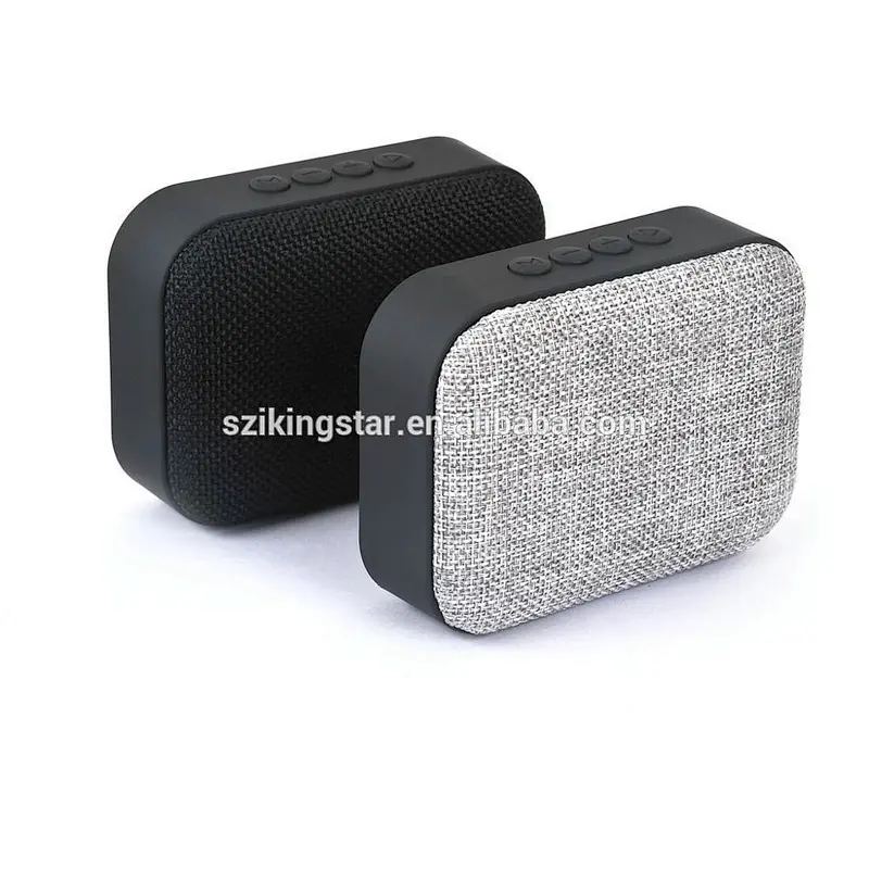 customized ODM logo printing FM radio USB TF stereo bass power mini wireless speaker with mic