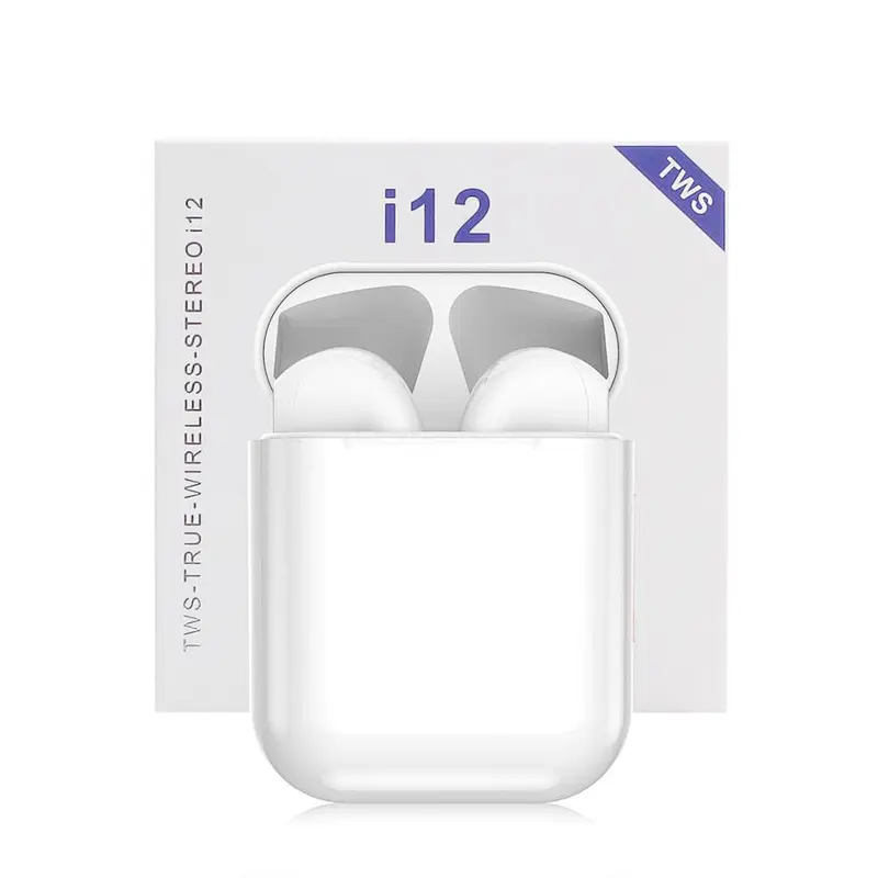 Cheap Free Sample Custom Stereo Touch Bluetooth Earbuds i12  Airpods Tws Wireless Headphones