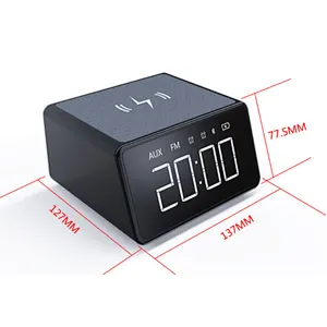 OEM 10W Alarm Clock LCD Digital Wireless Charging Radio Speaker