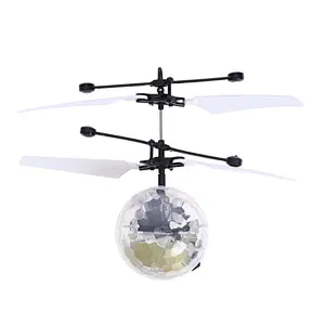 mini infrared inductive led crystal magic rc flying ball helicopter toy