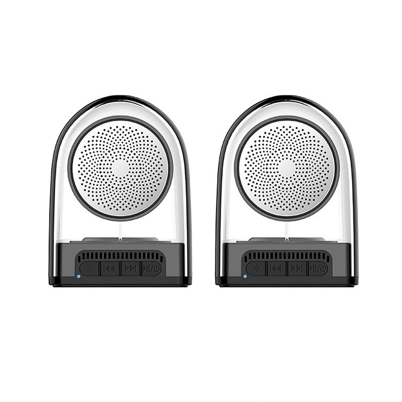 Stand Home Theater Party Portable Double Magnetic Aluminum Subwoofer Stereo Mini Bluetooth LED Light Wireless Twins Speakers