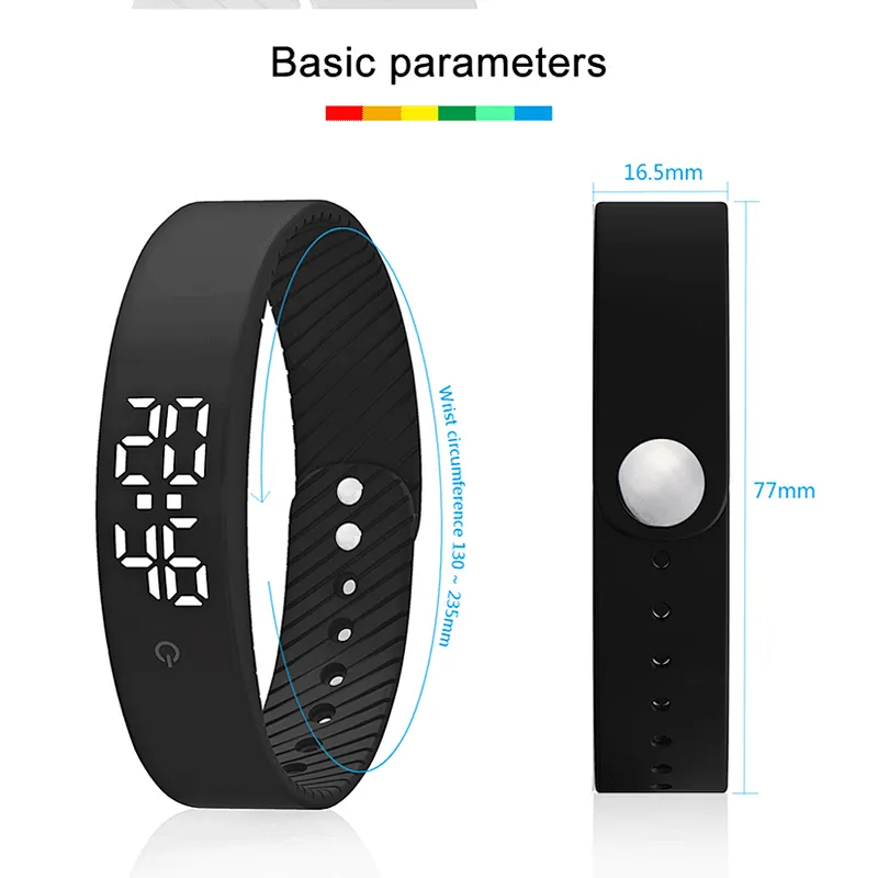 CE Fitness Activity Tracker Silicone Sport Smart Watch