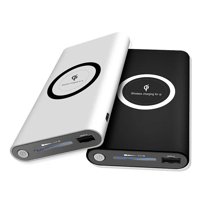 rubber finish high capacity 10000mAh 10w Quick Charger Portable wireless charger power bank