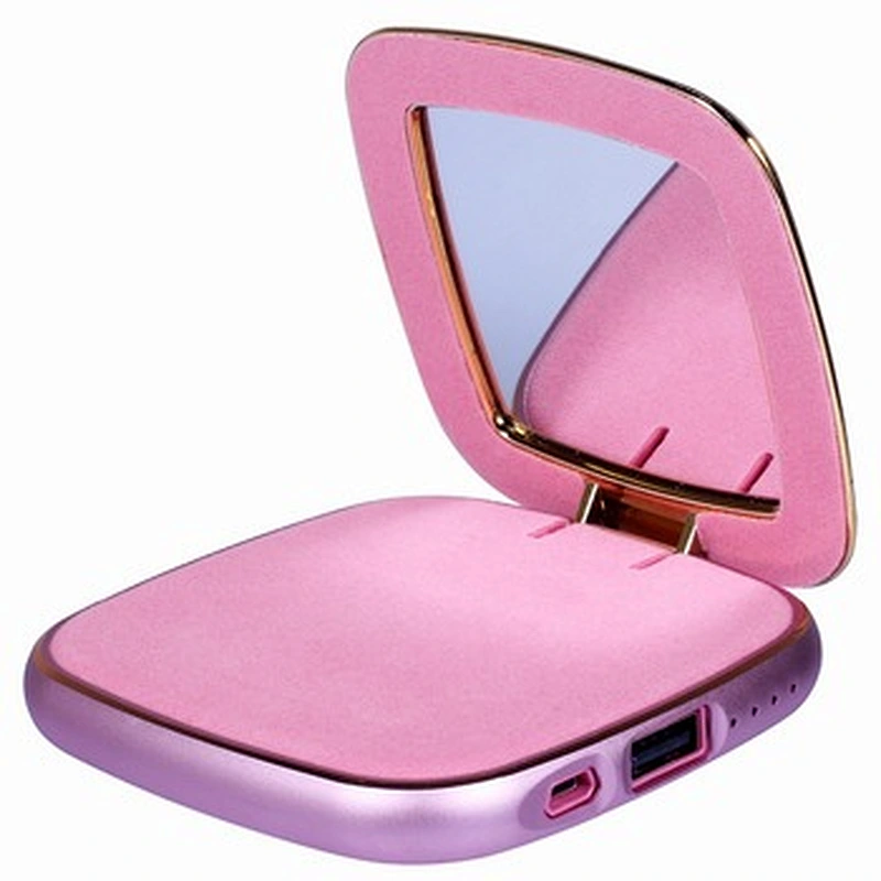 woman makeup portable gift power bank mirror battery charger