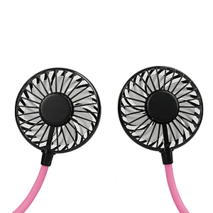 New Design Hand-Free Portable Sports Outdoor Cooling Fans Foldable USB Rechargeable Neckband Neck Band Lazy Neck Fan
