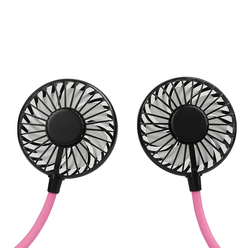 New Design Hand-Free Portable Sports Outdoor Cooling Fans Foldable USB Rechargeable Neckband Neck Band Lazy Neck Fan