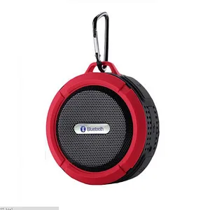 outdoor portable sport bike backpack music box with loud speaker C6 round keychain waterproof mini Speaker with suction cup