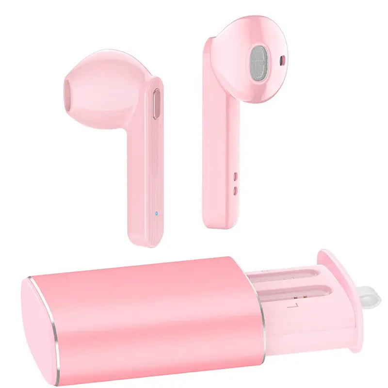 portable voice control rechargeable stereo 5.0 earpiece earphones mini turely headphones