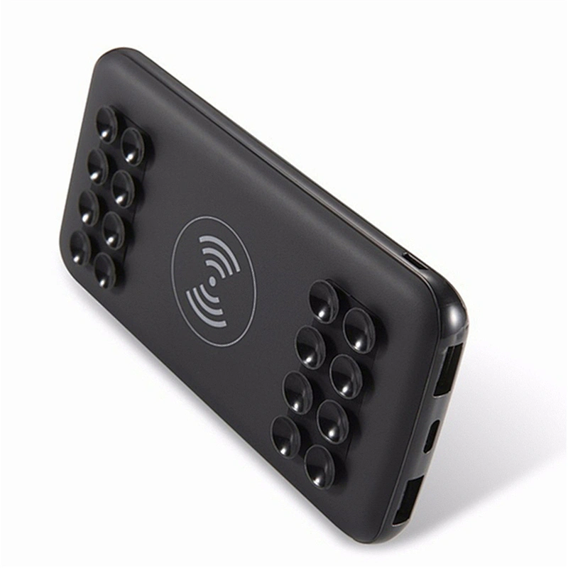 Suction Cup Dual USB Outputs Wireless Charger Power Bank