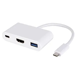 3.1 Aluminium Alloy OEM HDMI Type C USB HUB Adapter