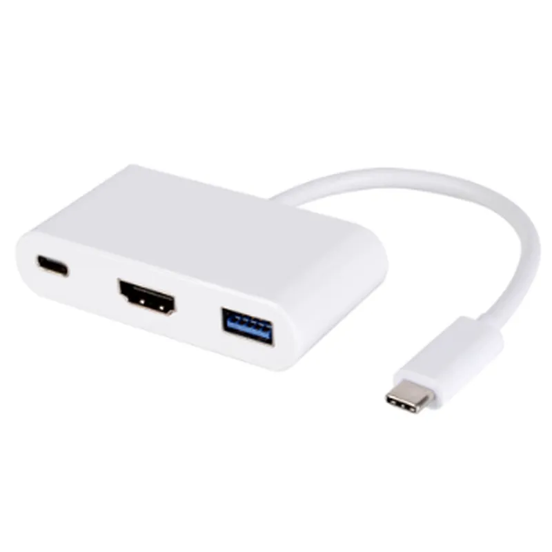 3.1 Aluminium Alloy OEM HDMI Type C USB HUB Adapter