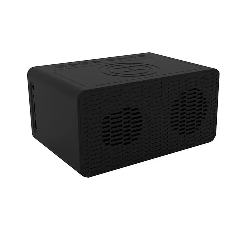 BT5.0 FM Clock Radio Beside LED Digital Alarm Clock Radio Wireless Speaker
