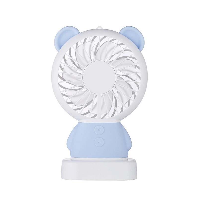 mini portable led light rechargeable desk cool fan
