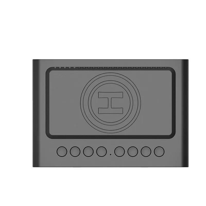 BT5.0 FM Clock Radio Beside LED Digital Alarm Clock Radio Wireless Speaker