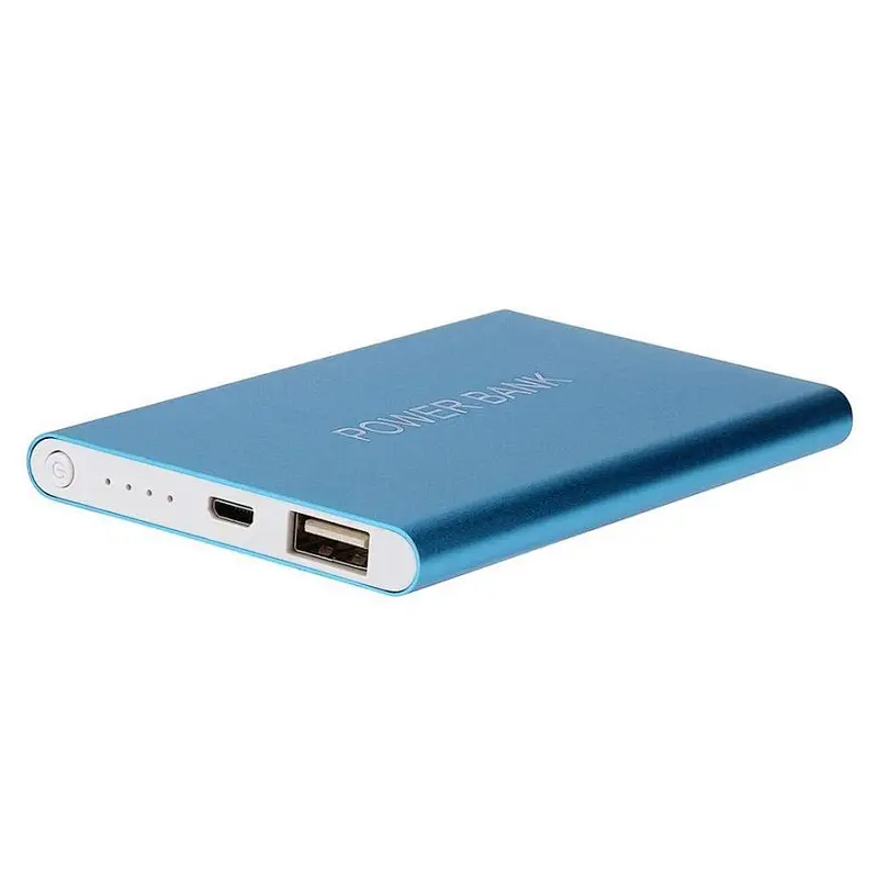 Metal Pocket Mini Portable Thin Slim 4000mah Charger Metal Phone Power Bank