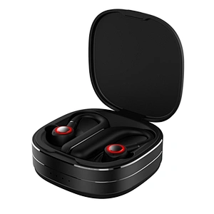 Stereo Noise Canceling Wireless Bluetooth Earhook Headphones With Charging Case
