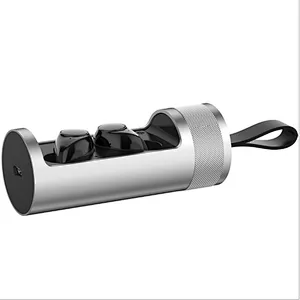 Aluminium alloy in ear mini portable Wireless Sport true stereo TWS cylinder earphone
