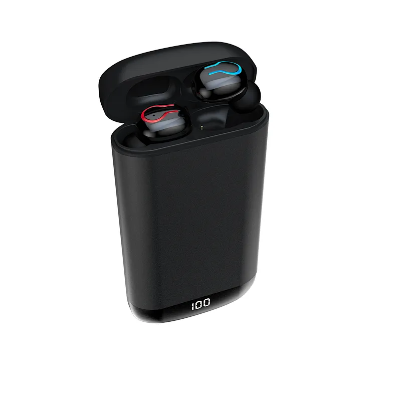 Newest 6000mAh Portable Mini In Ear Blue Tooth Wireless LED Phone Charge TWS Earbuds