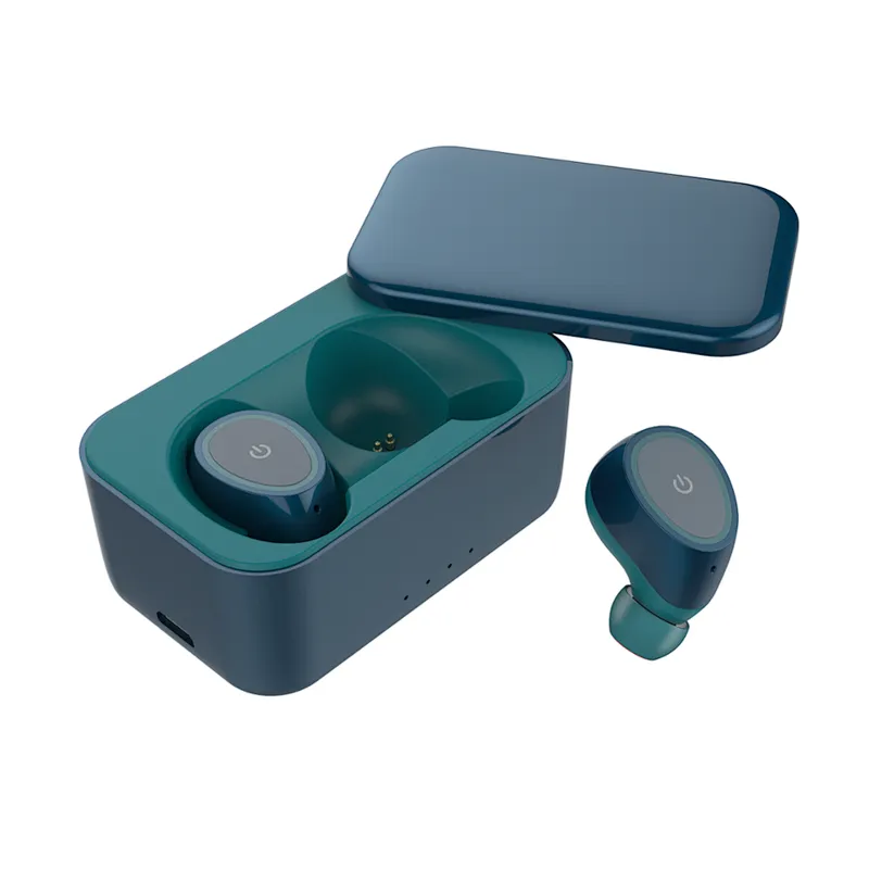 Rotating cover twins wireless realtek tws bluetooth bt stereo headphone