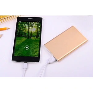 Ultra thin battery charger slim creid card portable charger 4000mah usb Aluminum power bank