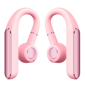 smart touch voice control mini earhook headphones waterproof tws wireless charging case