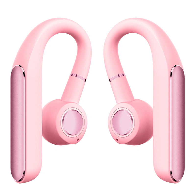 smart touch voice control mini earhook headphones waterproof tws wireless charging case