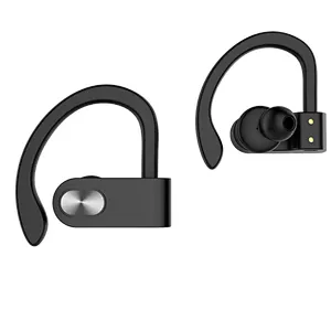 OEM Dual Ear Driver Hang TWS Earbuds Truly Wireless BT Earhook Earphone with Eva Case