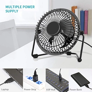 Electric PC Home Appliances Round Adjustable Mini 4 INCH USB Desk Fan