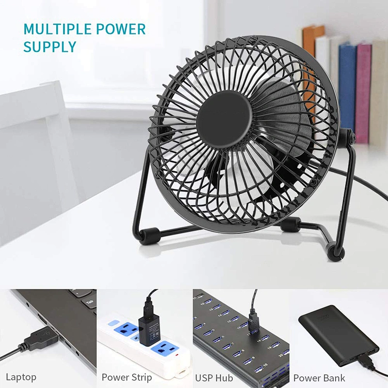 Electric PC Home Appliances Round Adjustable Mini 4 INCH USB Desk Fan